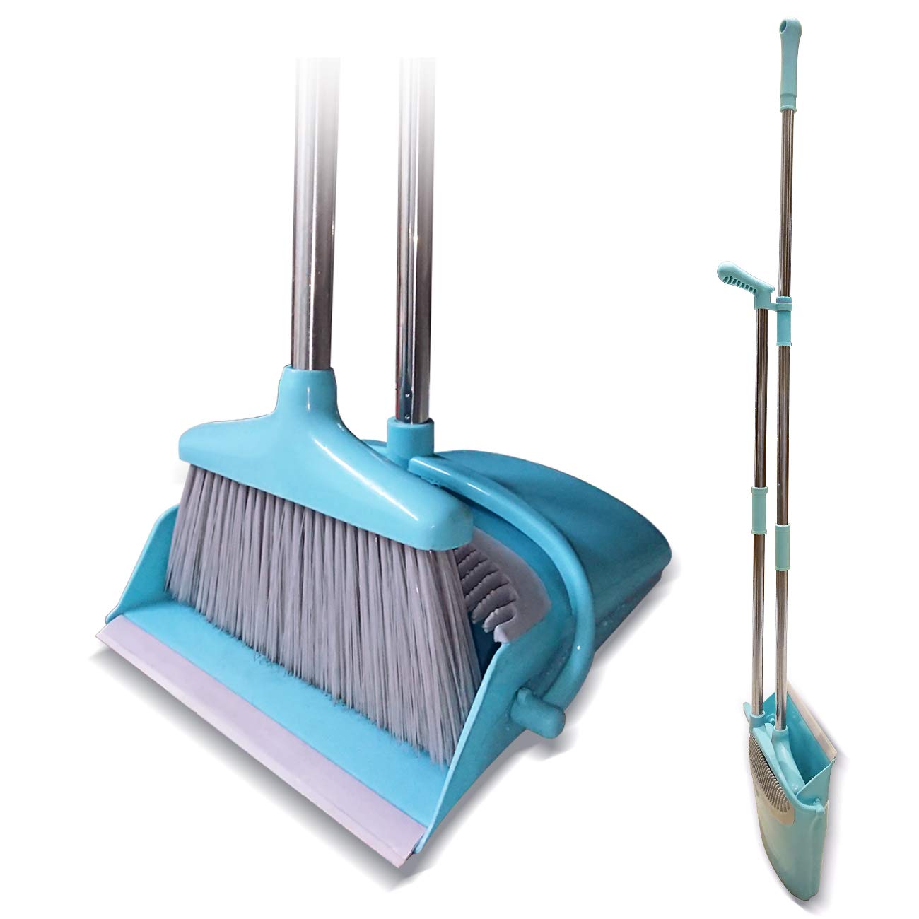 Mop Heavy Quality Floor Mop with Bucket, Flexible Kitchen tap Flat Squeeze Cleaning Supplies 360 Flexible Mop Head/2 Reusable Pads Clean