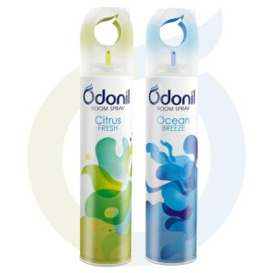 Odonil Room Air Freshner Spray - 440ml Combo (Pack of 2, 220ml each) | Citrus Fresh & Ocean Breeze | Nature Inspired Fragrance for Home & Office |...