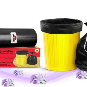 Shalimar Premium Garbage Bags ( Lavender Fragrance ) Size 17 X 19 Inches (Small) 180 Bags (6 rolls) Dustbin Bag/Trash Bag